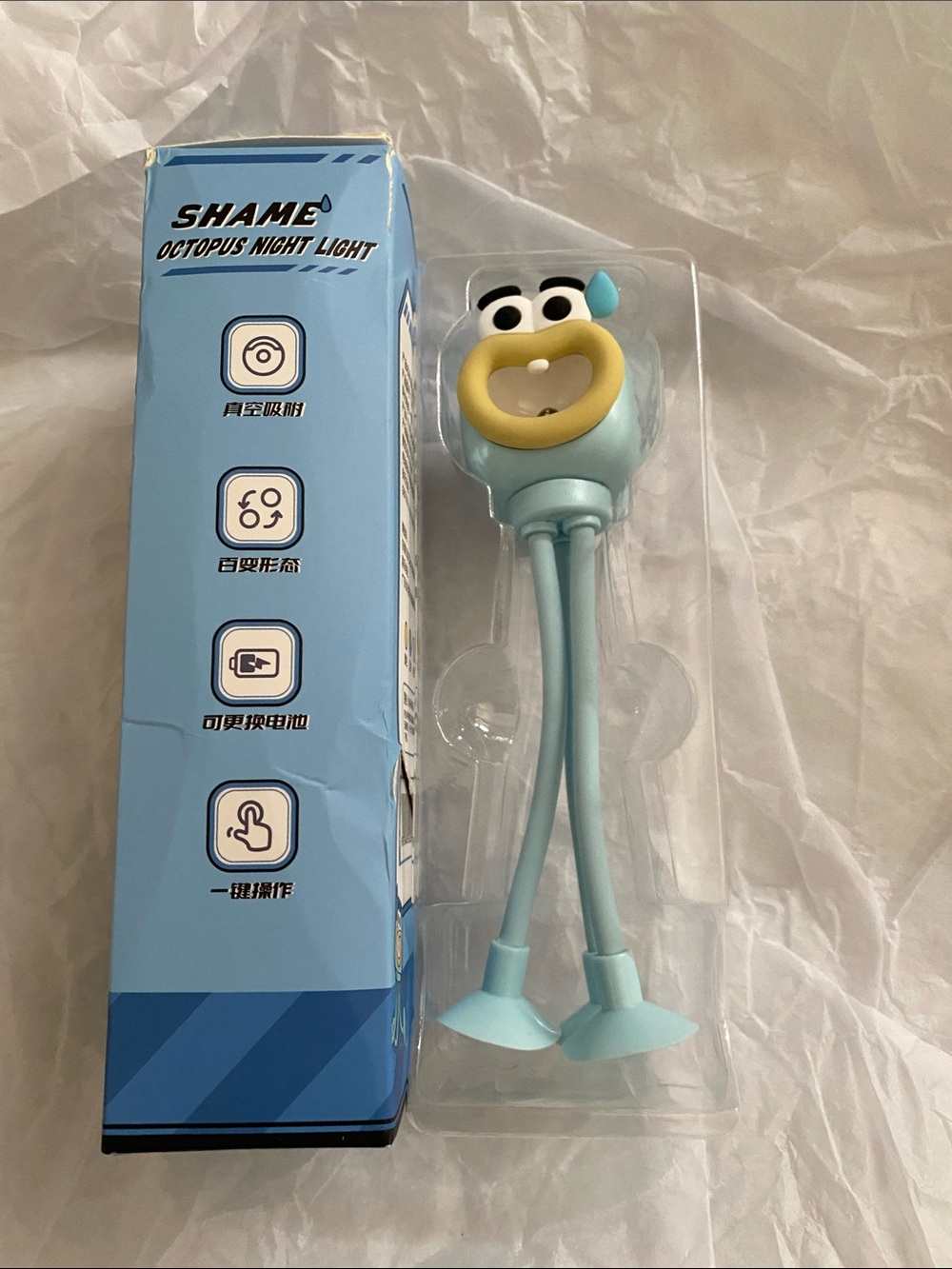 Shame Octopus Night Light - Light Blue